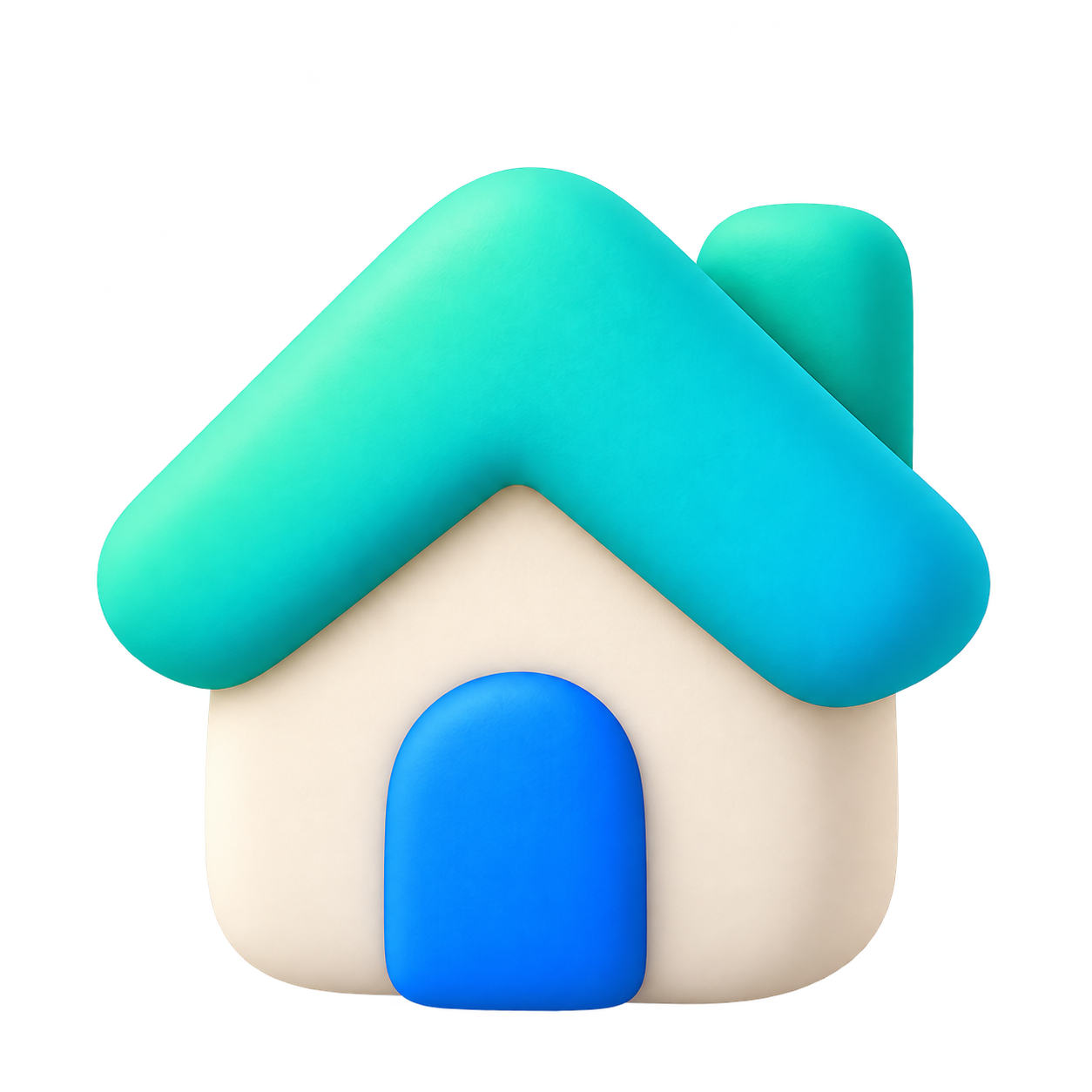 Cyan Home clay icon